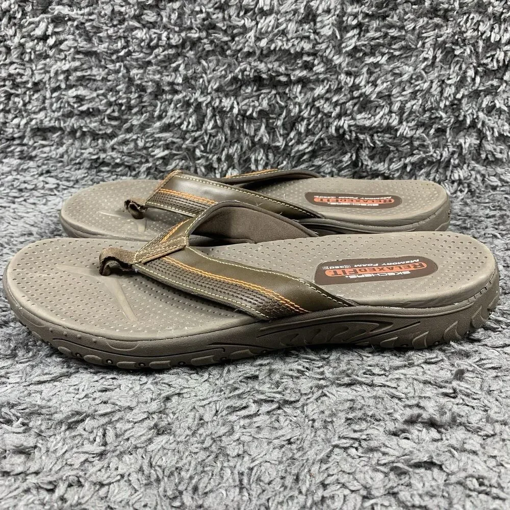 Men’s Skechers Cobano Brown Relaxed Fit Sandals Size 13